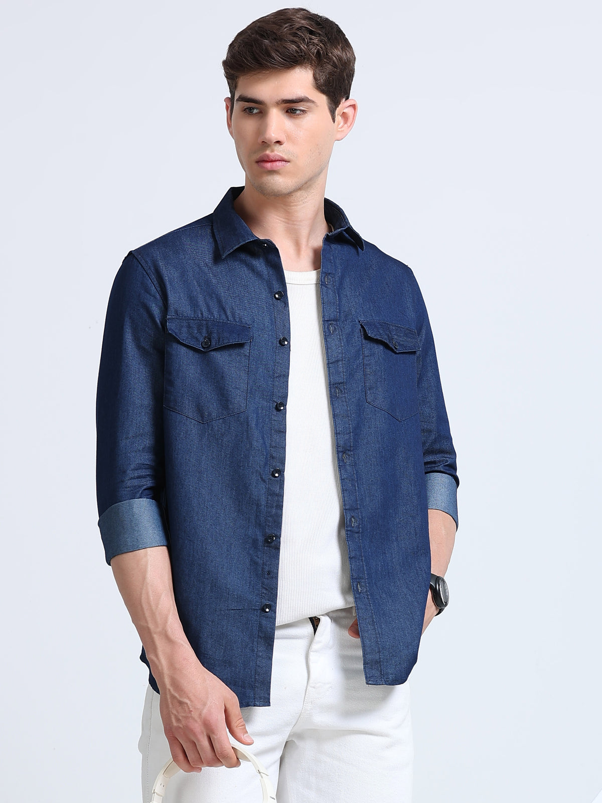 Denim Shirt Dark Blue
