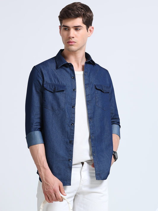 Denim Shirt Dark Blue