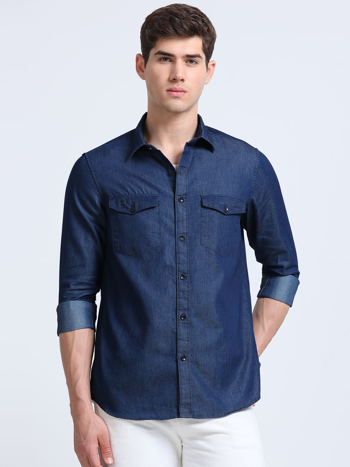 Denim Shirt Dark Blue