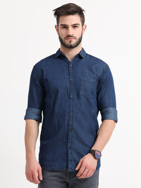 Mens Casual Denim Shirt