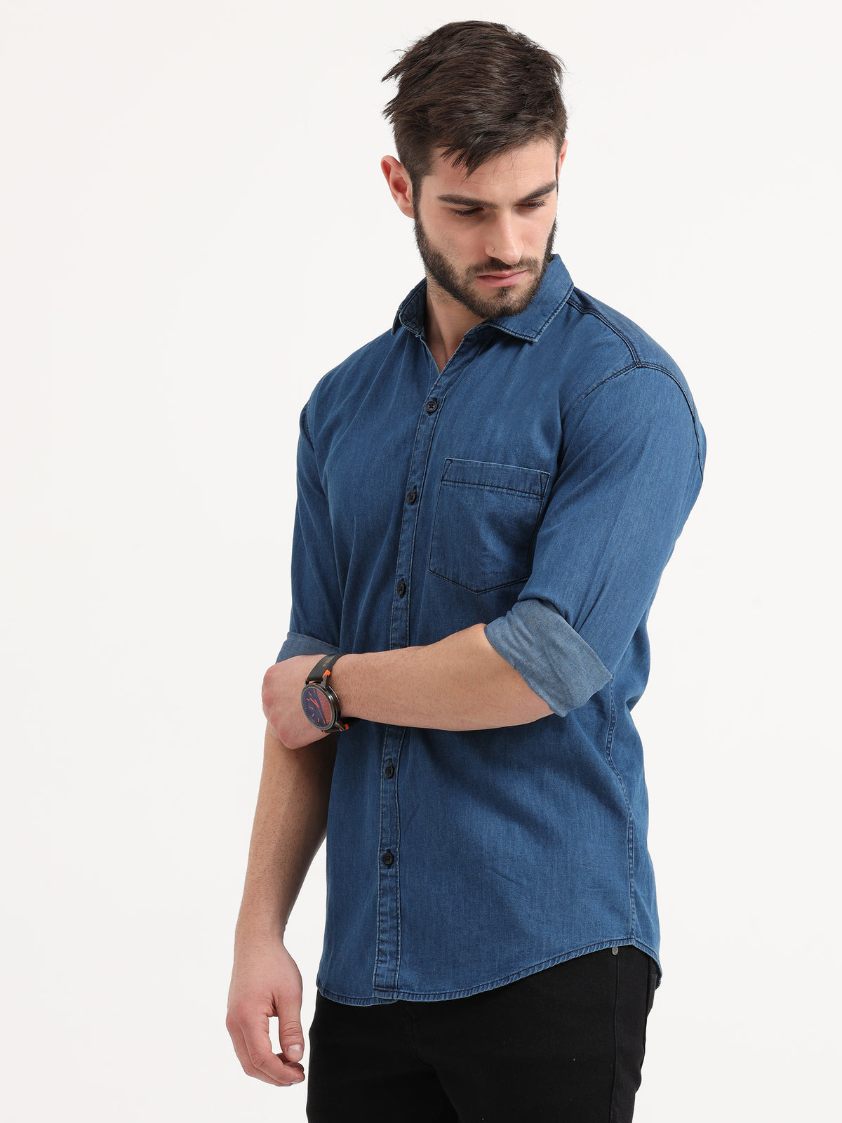 Mens Casual Denim Shirt