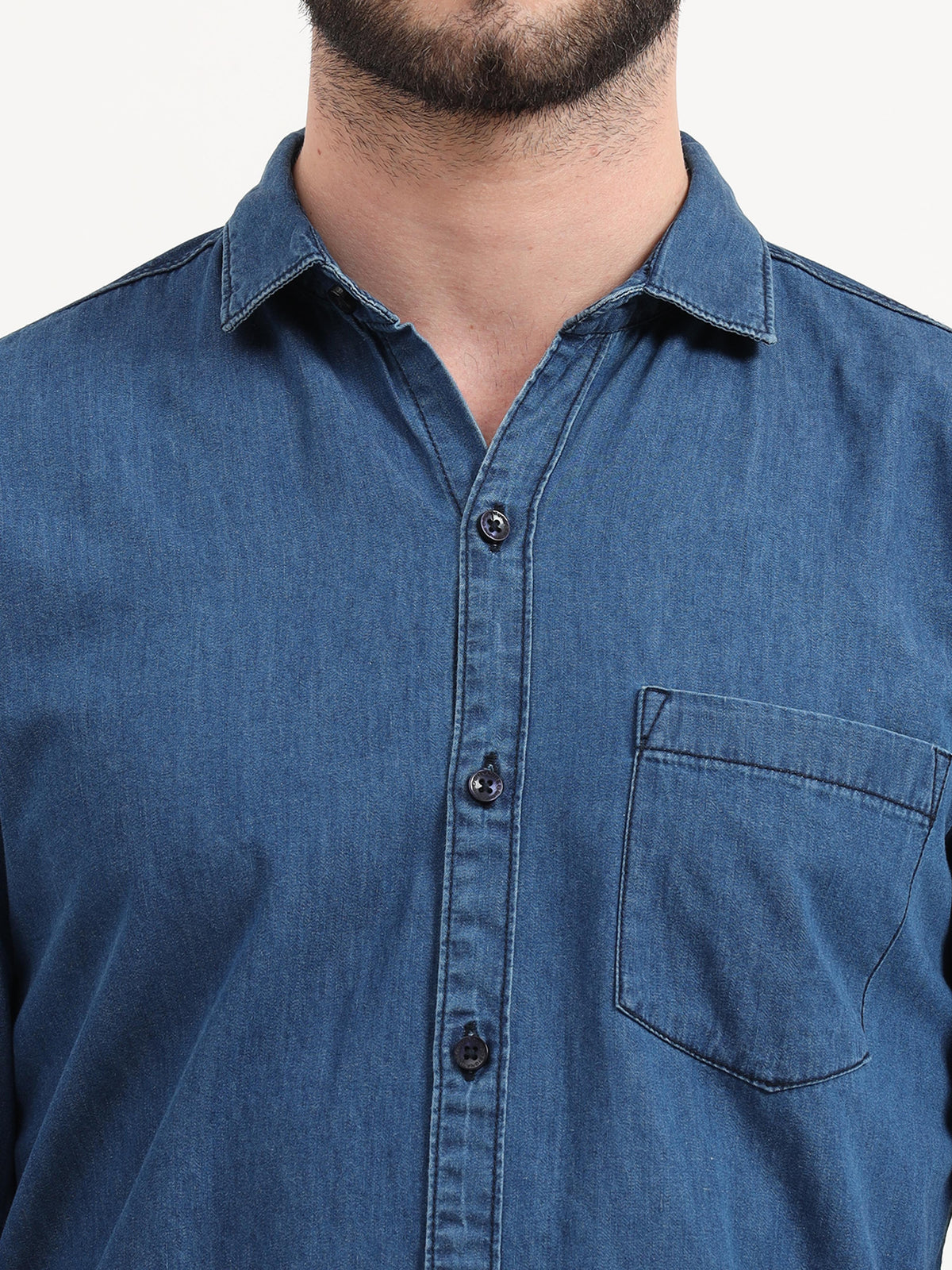 Mens Casual Denim Shirt